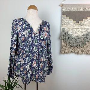 Lucky Brand Painted Floral Top